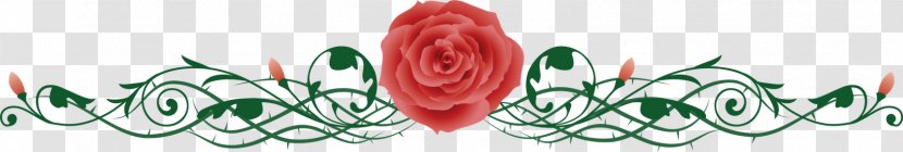 Flower Garden Roses Vignette Clip Art Transparent PNG
