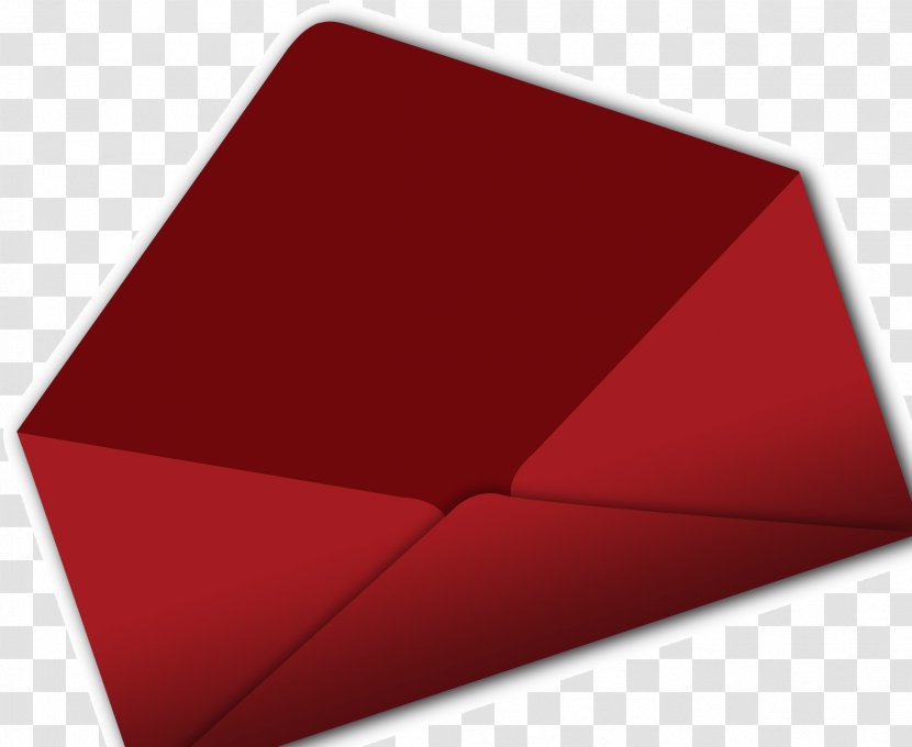 Rectangle Red Triangle - Crimson Festive Envelope Mail Transparent PNG