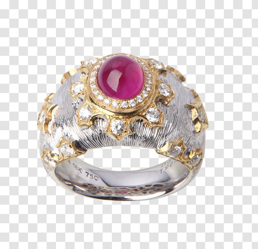 Ring Gemstone Sapphire Jewellery Ruby - Platinum Transparent PNG