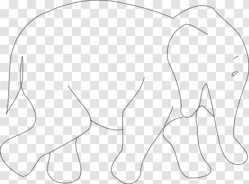 African Elephant Chimpanzee Drawing Wildlife - Silhouette - Elephants Transparent PNG