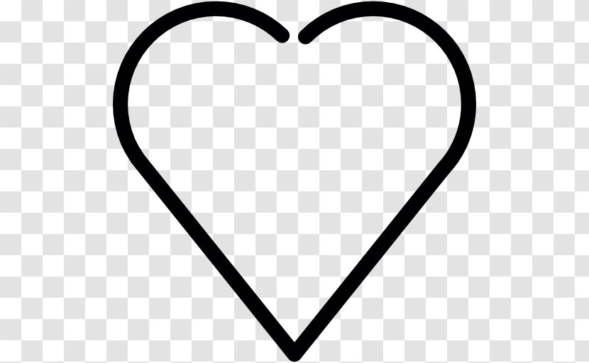 Download - Black And White - Heart Shaped Lines Transparent PNG