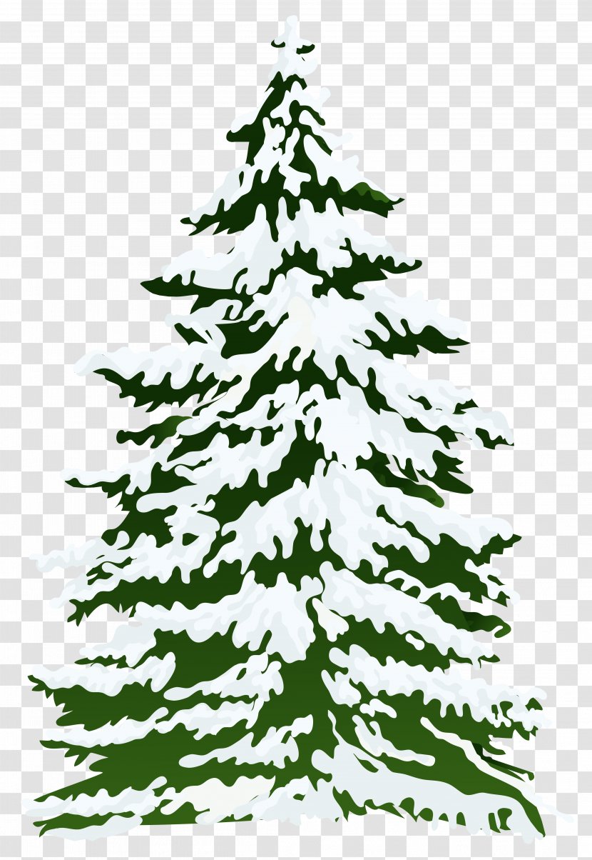Pine Snow Tree Clip Art - Christmas Ornament - Winter Snowy Clipart Image Transparent PNG