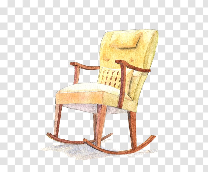 Rocking Chair Yellow Computer File - Fauteuil Transparent PNG