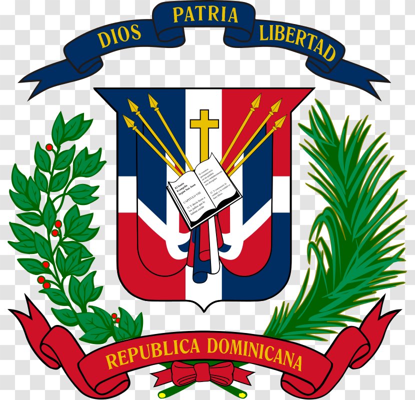 Flag Of The Dominican Republic Coat Arms Symbol - National Transparent PNG