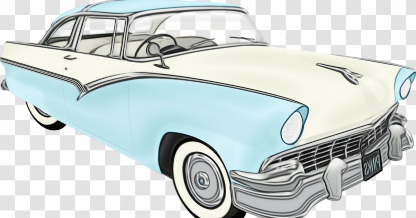 Land Vehicle Car Classic Ford Fairlane Crown Victoria Skyliner - Antique Transparent PNG