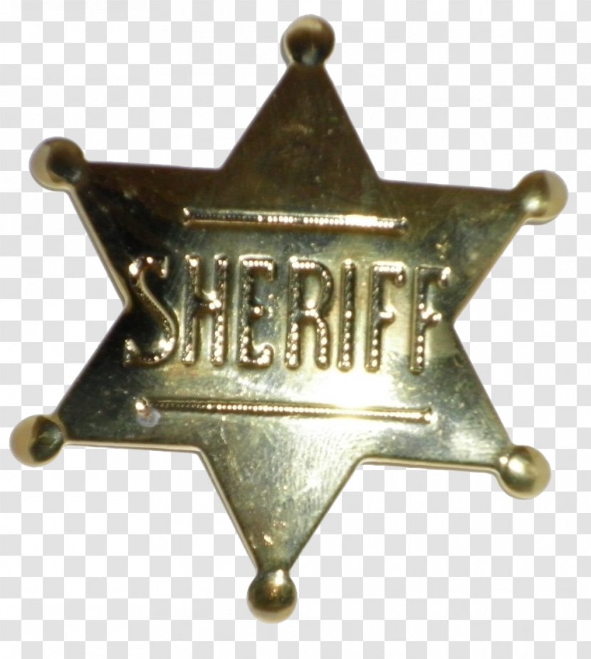 American Frontier Badge Sheriff Star - Brass Transparent PNG