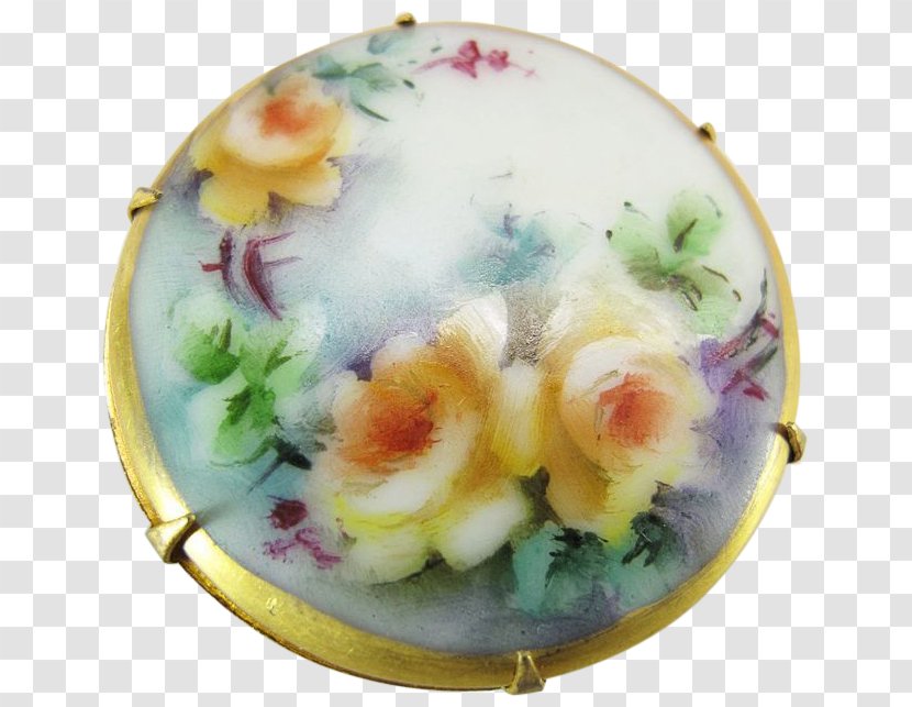 Plate Porcelain Dish Network - Serveware - Hand-painted Flower Material Transparent PNG