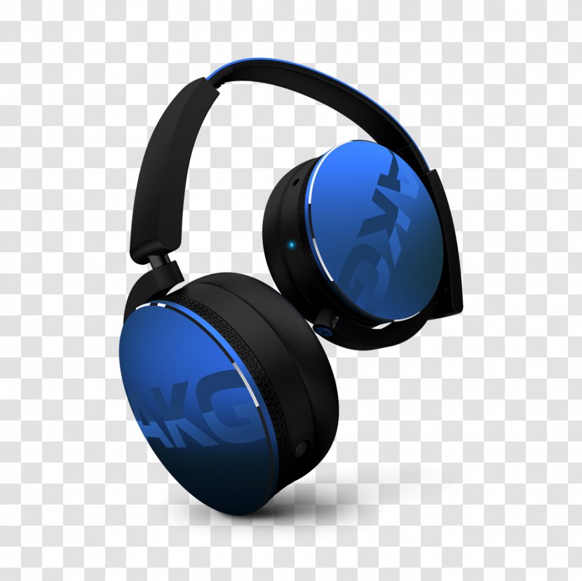 AKG Y50 Headphones Acoustics Bluetooth Microphone - Blue Transparent PNG