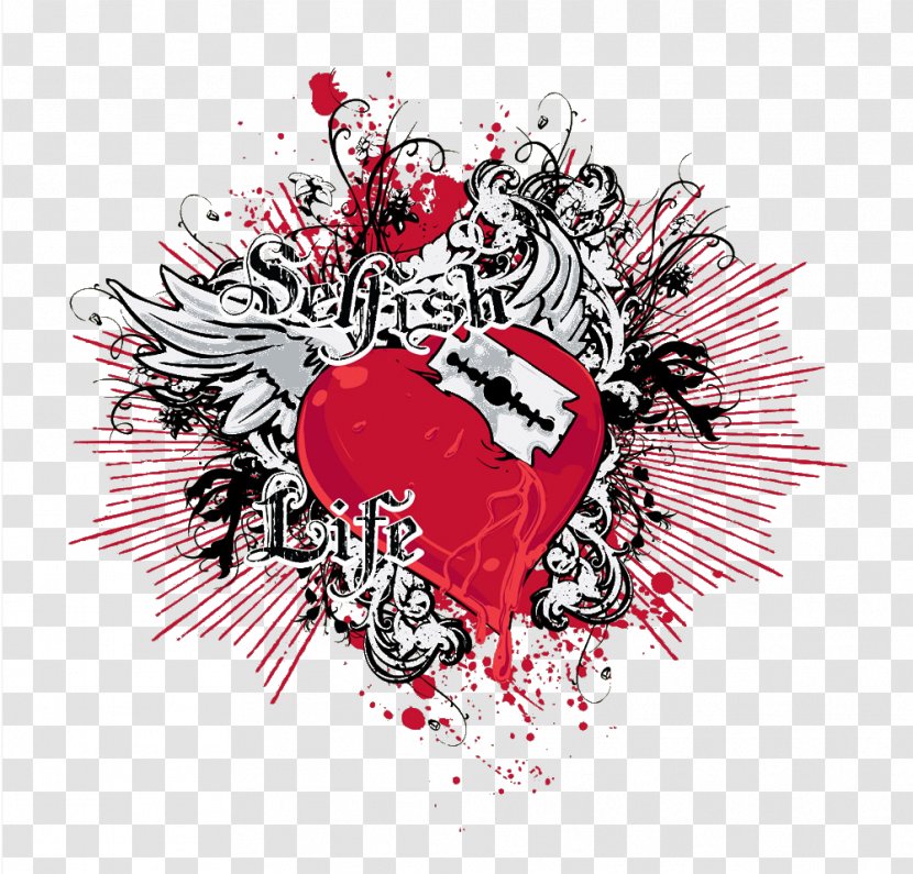 Heart Tattoo Razor - Frame - Wounded Transparent PNG