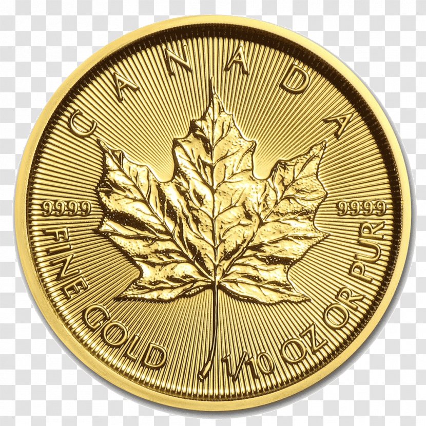 Canada Canadian Gold Maple Leaf Coin Transparent PNG