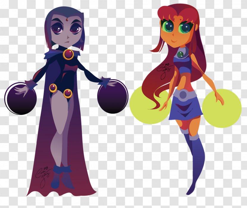 Starfire Raven Beast Boy Robin Red X - Watercolor Transparent PNG