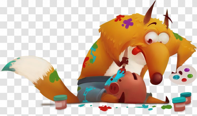 Lead 2D Artist Painting - Cartoon - Fox Watercolor Transparent PNG