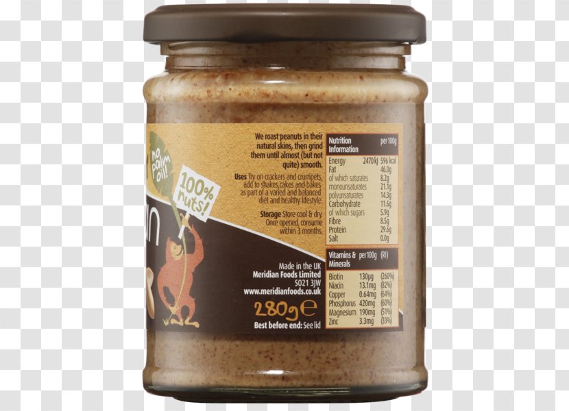 Organic Food Peanut Sauce Butter Nut Butters - Ingredient Transparent PNG