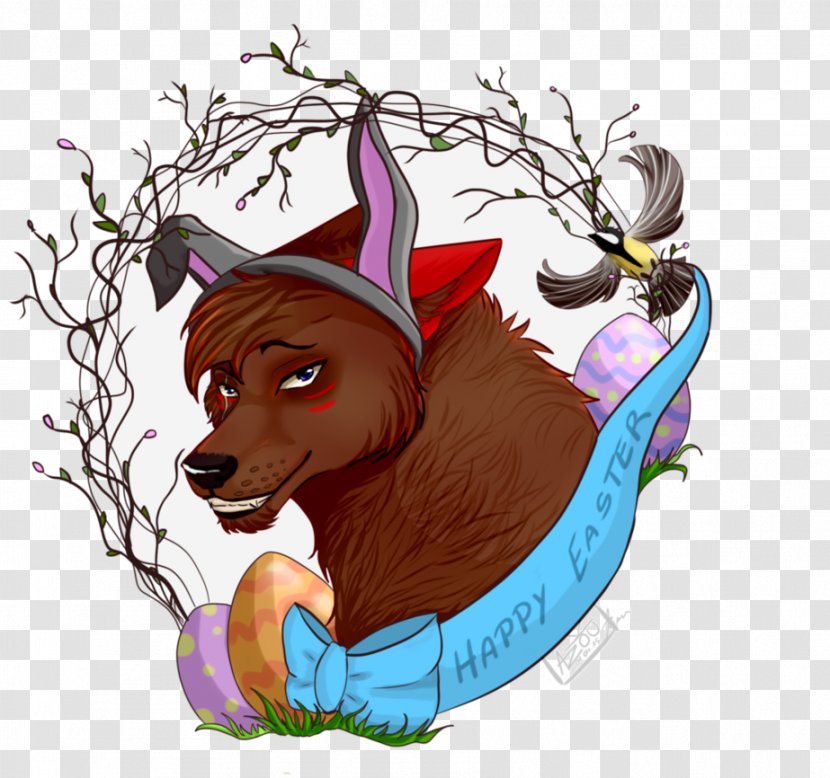 Canidae Dog Cartoon Christmas Ornament - Art - Happy Easter Flyer Transparent PNG