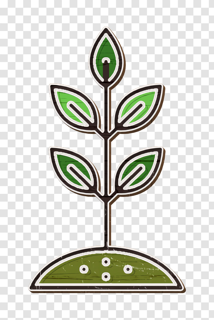 Sprout Icon Tree Icon Linear Gardening Elements Icon Transparent PNG