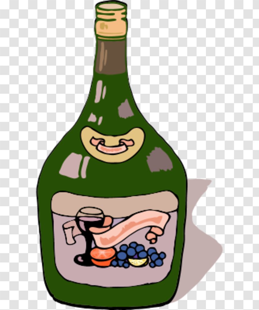 White Wine Bottle Clip Art - Distilled Beverage - Clipart Transparent PNG