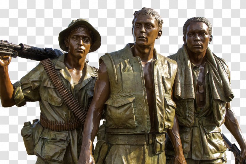 Vietnam Veterans Memorial The Three Soldiers Women's Military - Army - Soldier Transparent PNG