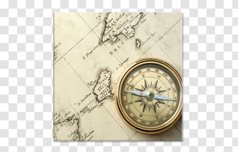 Compass Nautical Chart Map - Stock Photography Transparent PNG