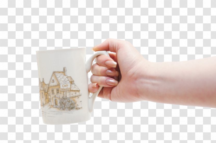 Teacup Hand Mug - Poster - Glass In Hand, Transparent PNG