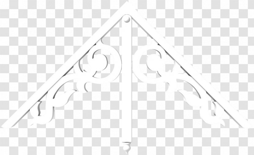 Triangle Point Area - Black And White Transparent PNG