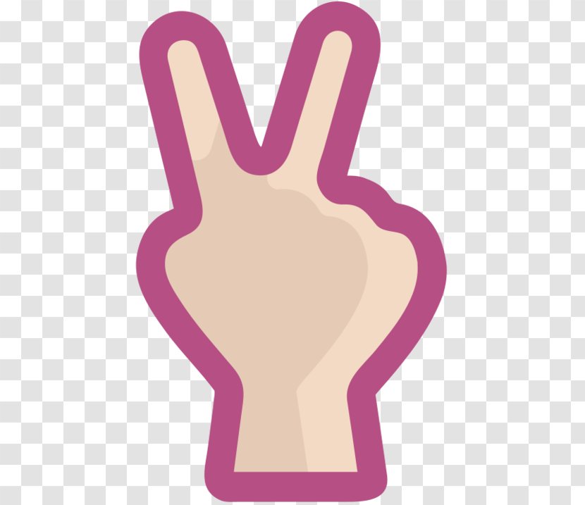 Clip Art Thumb Illustration Line Pink M - Gesture - Material Property Transparent PNG
