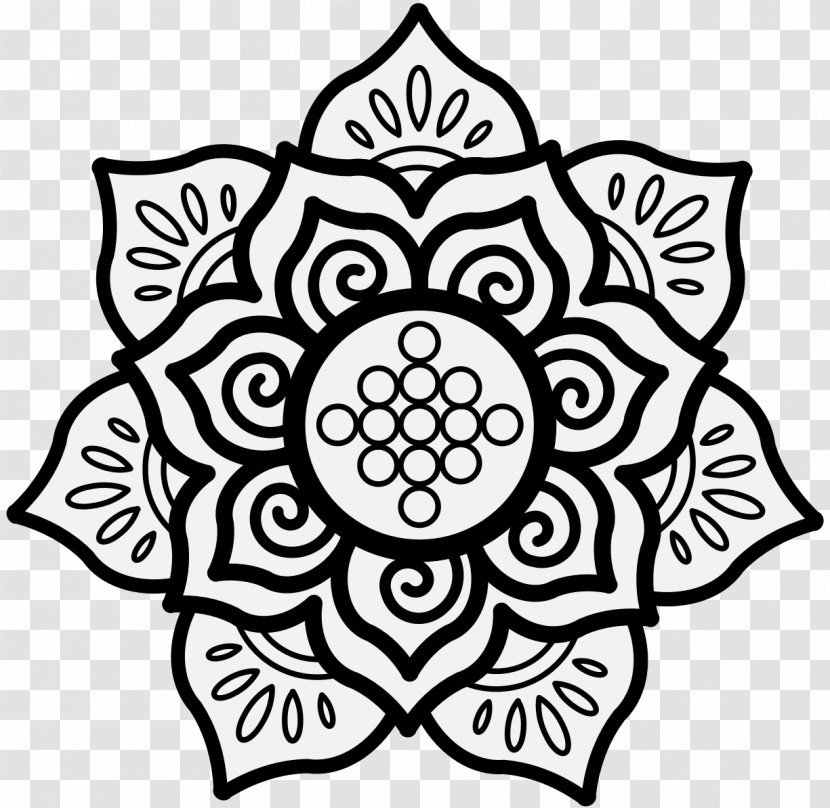 Nelumbo Nucifera Hindu Art Symbol Drawing - Hinduism - Floral Motif Transparent PNG