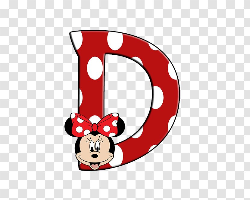 Minnie Mouse Alphabet Letter Clip Art - Christmas Ornament Transparent PNG