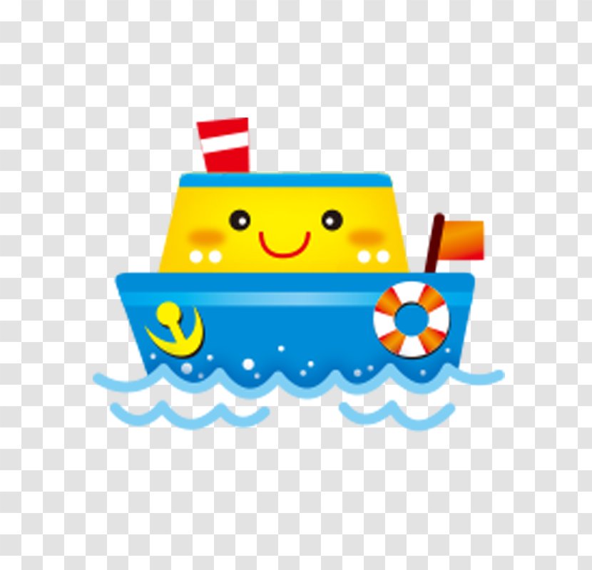 Ship Watercraft Cartoon - Smiley Transparent PNG