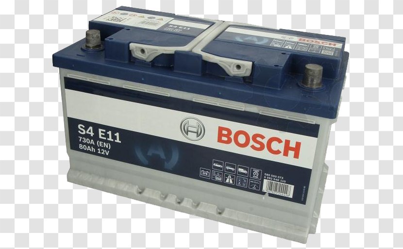 Car Robert Bosch GmbH Rechargeable Battery Electric Automotive - Electronic Component - Start Stop Transparent PNG