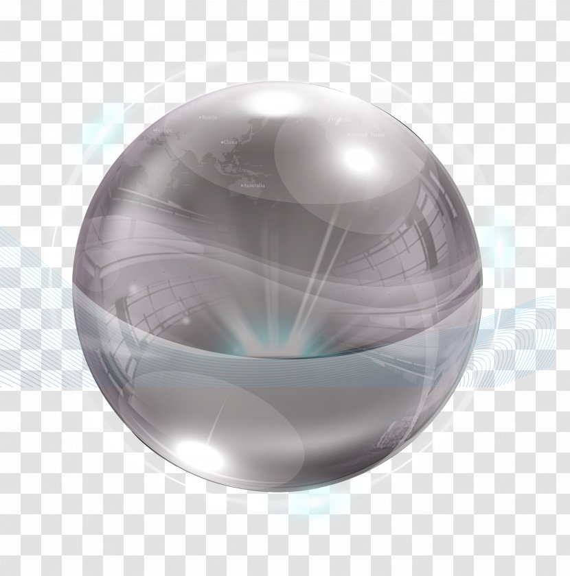 Glass Euclidean Vector - Sphere - 3D Material Water Polo Transparent PNG