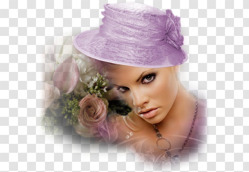 Woman With A Hat Internet Photography - Lavender - Elegant Style Transparent PNG