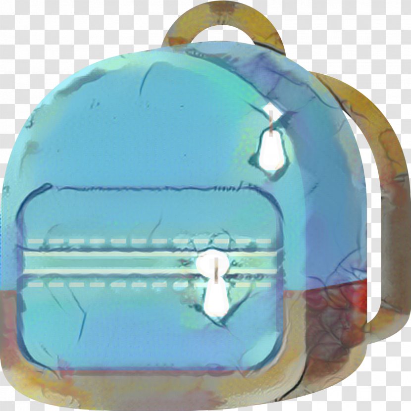 Backpack Cartoon - Aqua - Bag Transparent PNG