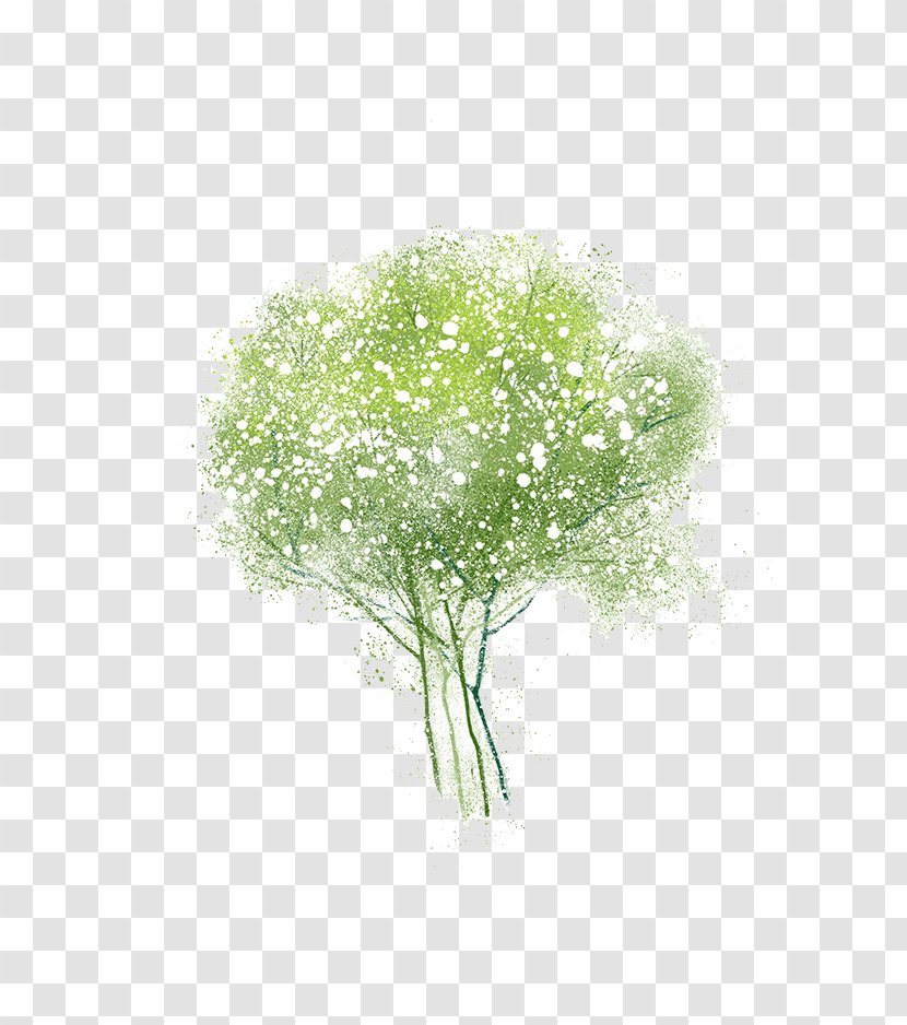 Watercolor Painting Tree Adobe Illustrator - Grass - Hand-painted Flowers Transparent PNG