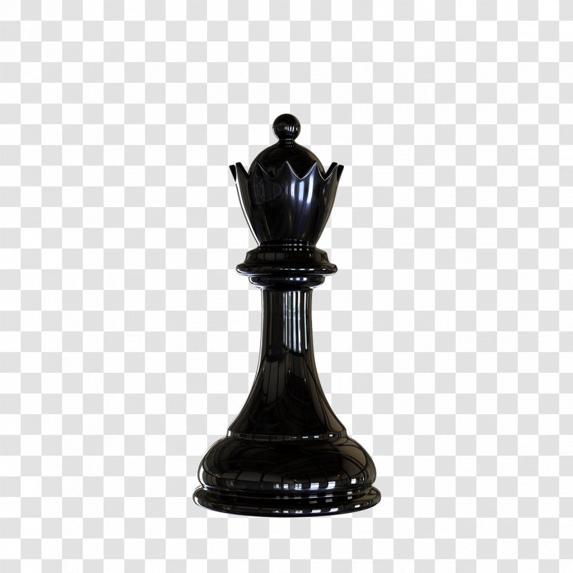 Chess Piece White And Black In Queen Pawn - Metal Transparent PNG