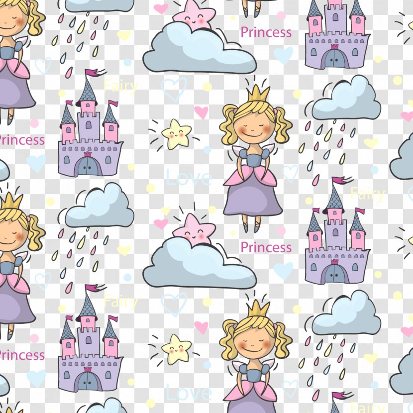 Princess Download Pattern - Area - Vector Little Transparent PNG