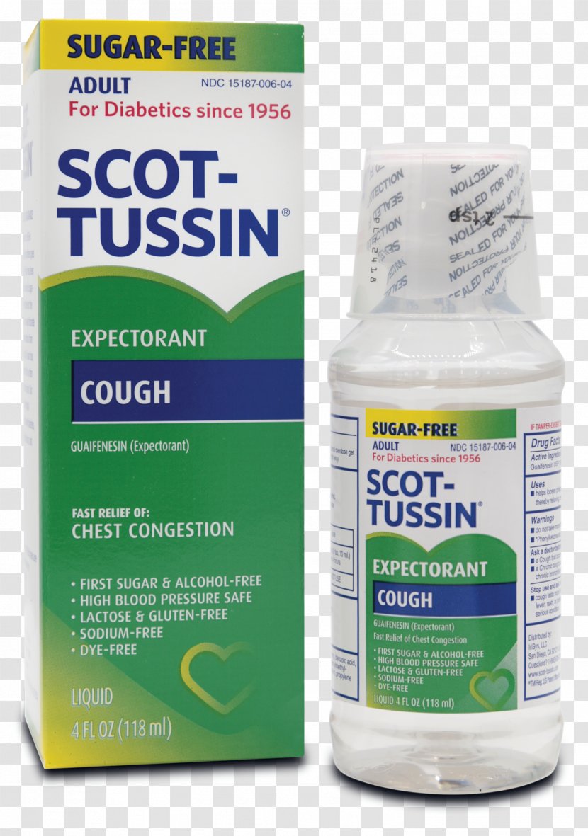 Liquid Solution Scot-Tussin Expectorant Mucokinetics Solvent In Chemical Reactions - Pdf - Cough Syrup Transparent PNG