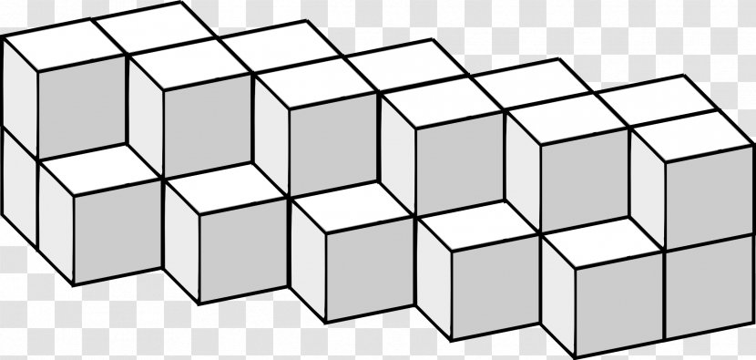 Soma #6 Cube Square Clip Art - Black And White Transparent PNG