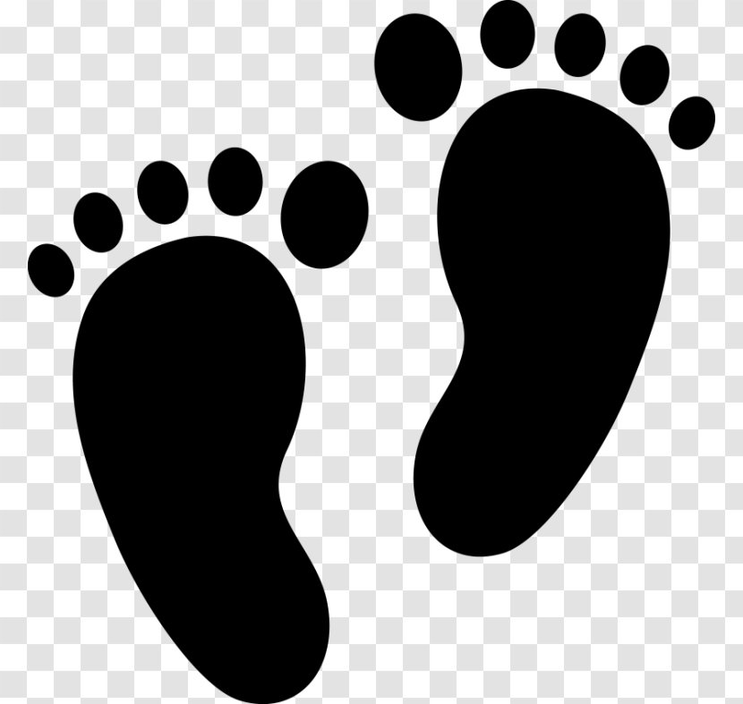 Footprint Clip Art - Monochrome - Barefoot Transparent PNG