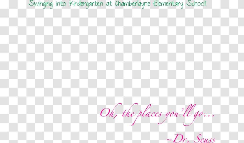 Document Handwriting Pink M - Skin - Oh The Places You'll Go Transparent PNG