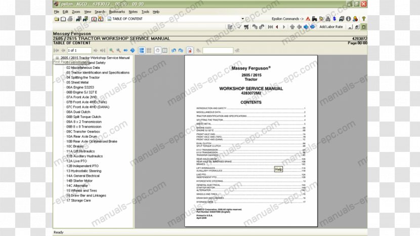 Wiring Diagram AGCO Backhoe Case Corporation - Tractor Transparent PNG