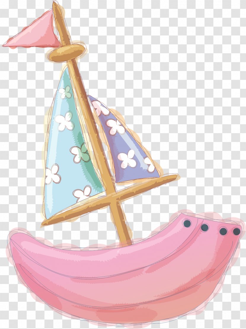 Sailboat Sailing Ship Watercraft - Galleon - Hand-painted Transparent PNG