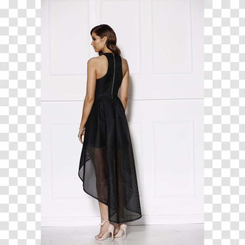 Little Black Dress Shoulder Satin Gown - Bridal Party Transparent PNG