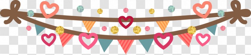 Cartoon Download Romance Clip Art - Text - Romantic Pull Flag Transparent PNG