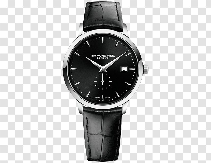 RAYMOND WEIL Maestro Jewellery Watch Shop - Black Leather Strap Transparent PNG
