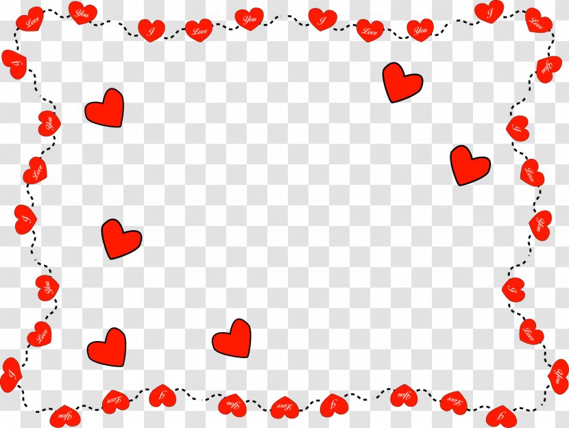 Valentine's Day Picture Frames Heart Ornament Clip Art - Love Frame Transparent PNG