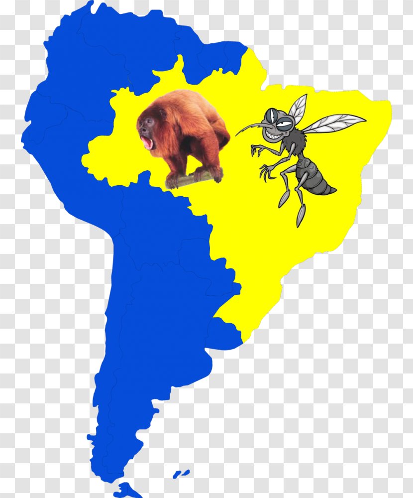 Yellow Fever Mosquito - Americas - World Map Transparent PNG