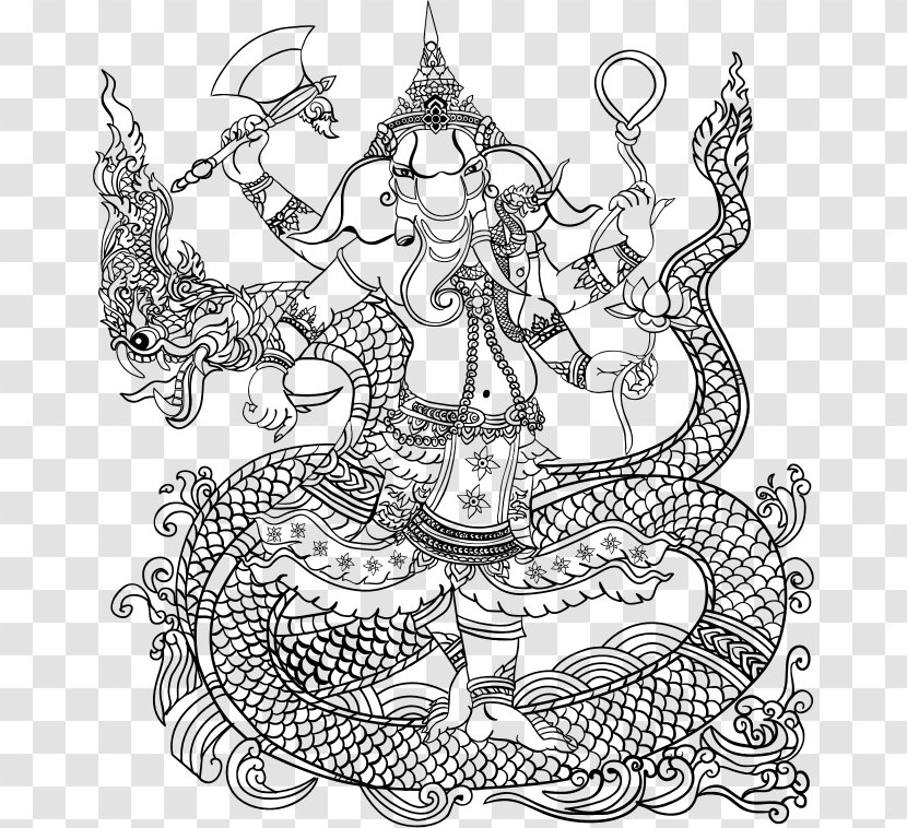 Ganesha Shiva Kali Coloring Book Hinduism Transparent PNG