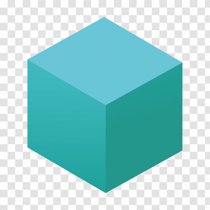 Blue Turquoise - Rectangle - Square Cube Transparent PNG