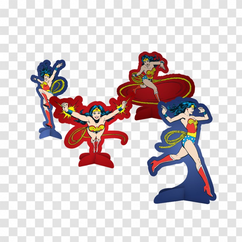 Wonder Woman Table Party Female Birthday - Cartoon - Tree Transparent PNG