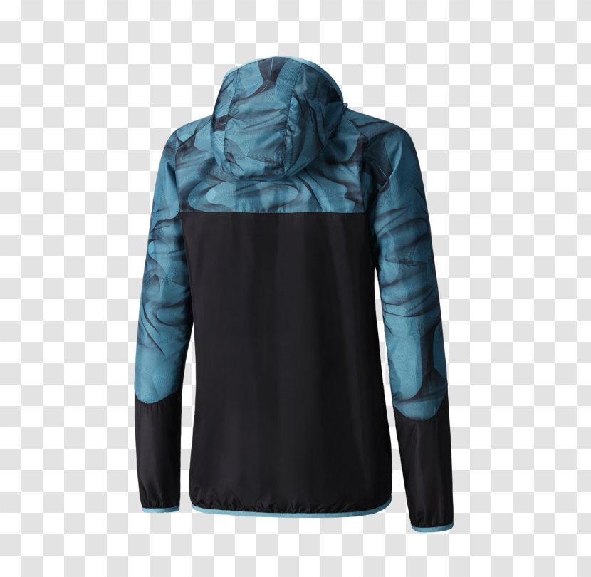 Hoodie Jacket Mizuno Corporation Textile Blue - Sleeve Transparent PNG